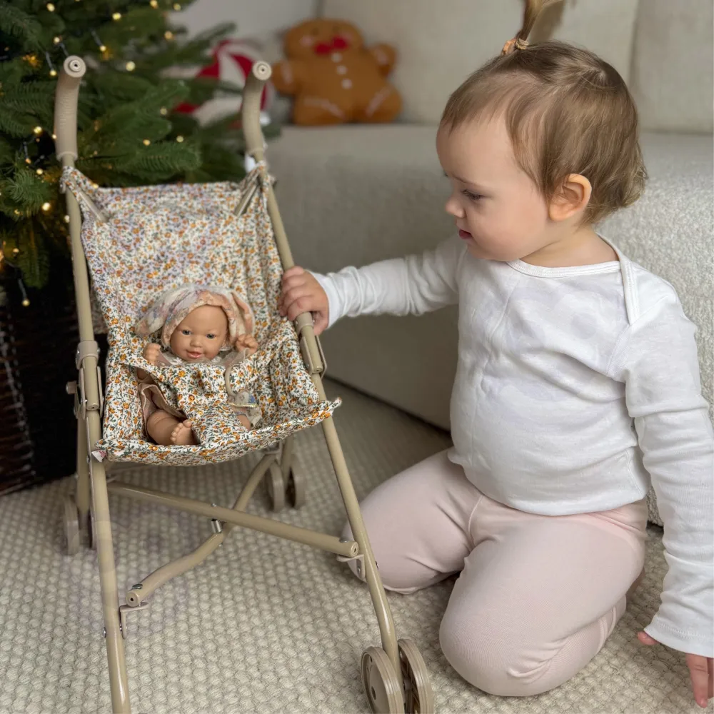 Lėlės vežimėlis WOOPIE ROYAL Vintage Flower-Žaislai, Lėlės ir jų priedai, Lėlių vežimėliai-e-vaikas