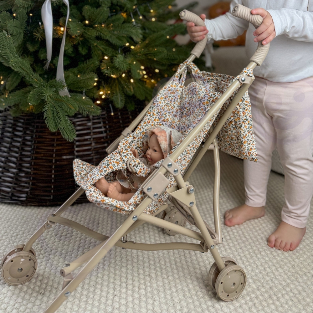 WOOPIE ROYAL Vintage Flower Doll Stroller					