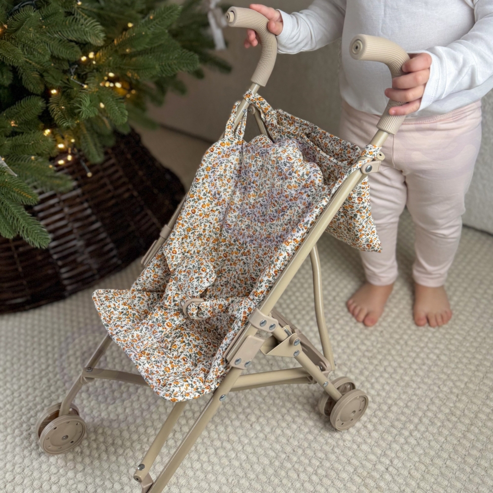 WOOPIE ROYAL Vintage Flower Doll Stroller					