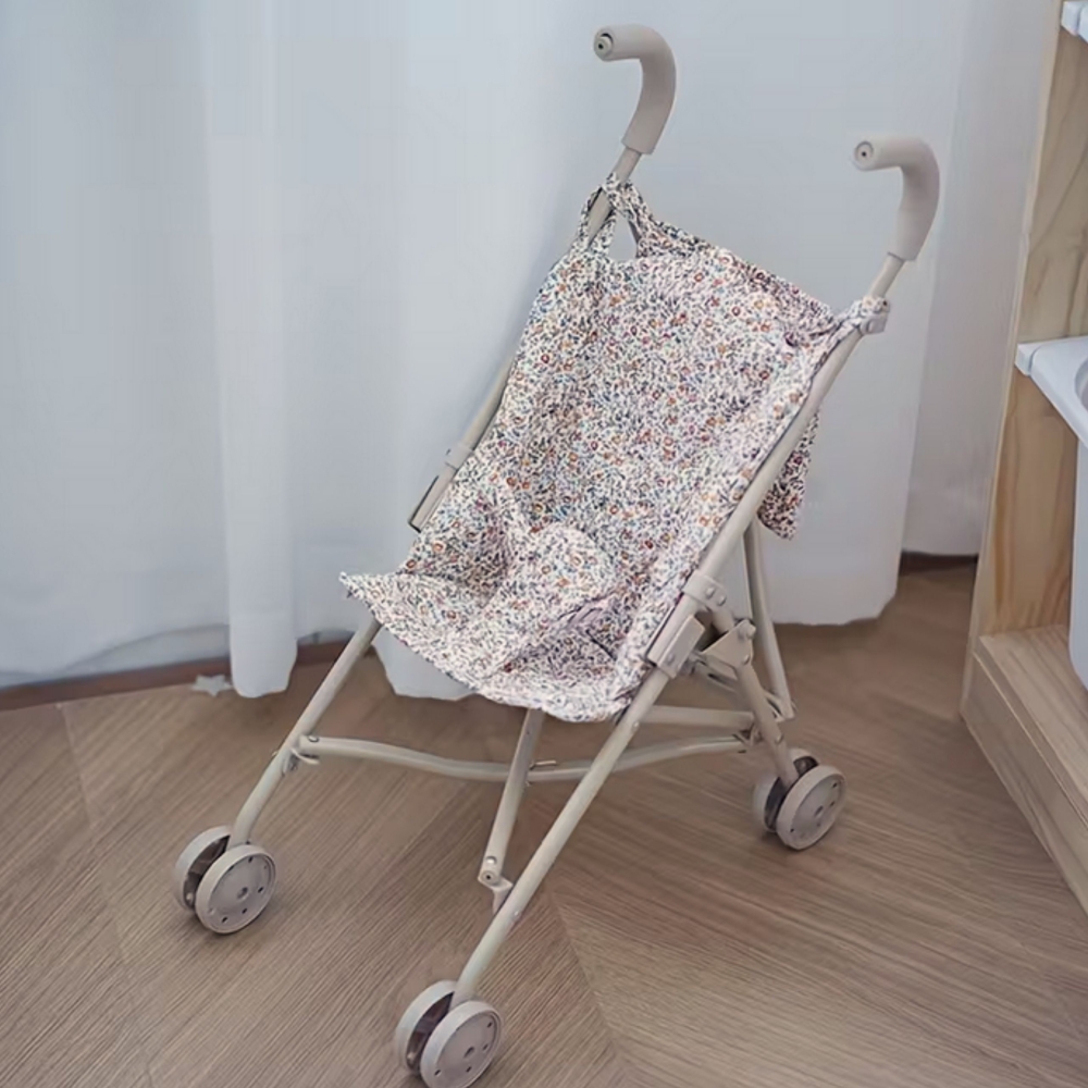 WOOPIE ROYAL Vintage Flower Doll Stroller					