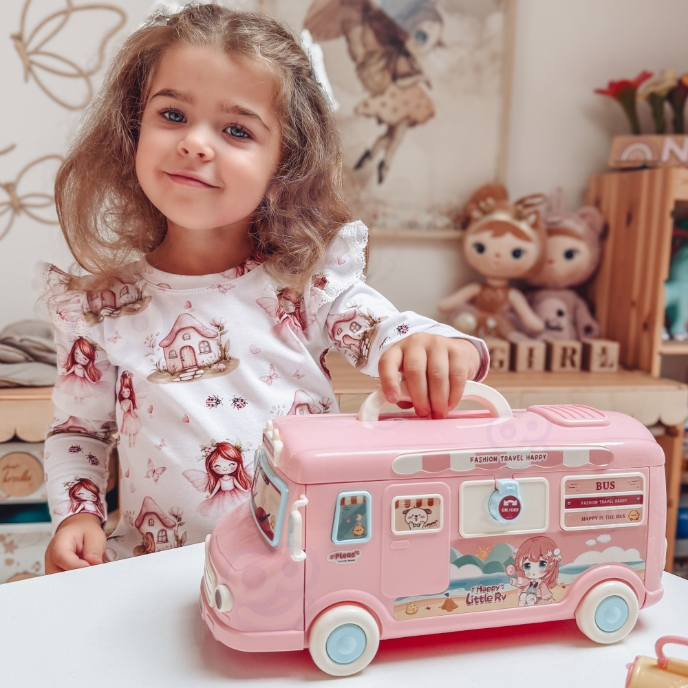 Lėlių namelio rinkinys WOOPIE Camper 2-in-1 XXL-Žaislai, Lėlių namai ir baldai-e-vaikas