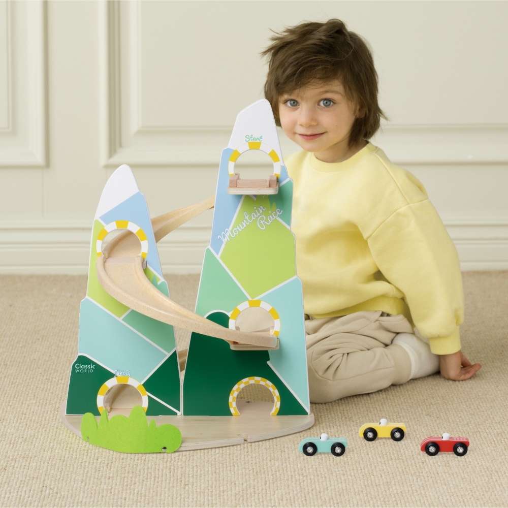 CLASSIC WORLD Wooden Car Track "Mountain Race"					