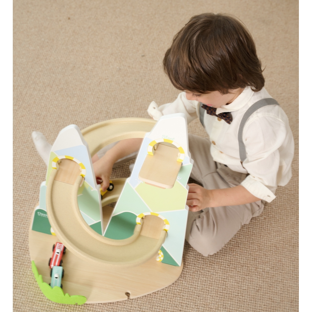 CLASSIC WORLD Wooden Car Track "Mountain Race"					