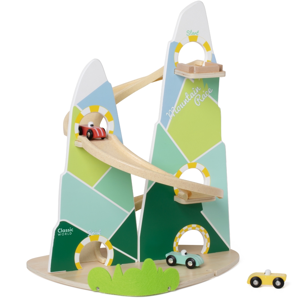 CLASSIC WORLD Wooden Car Track "Mountain Race"					