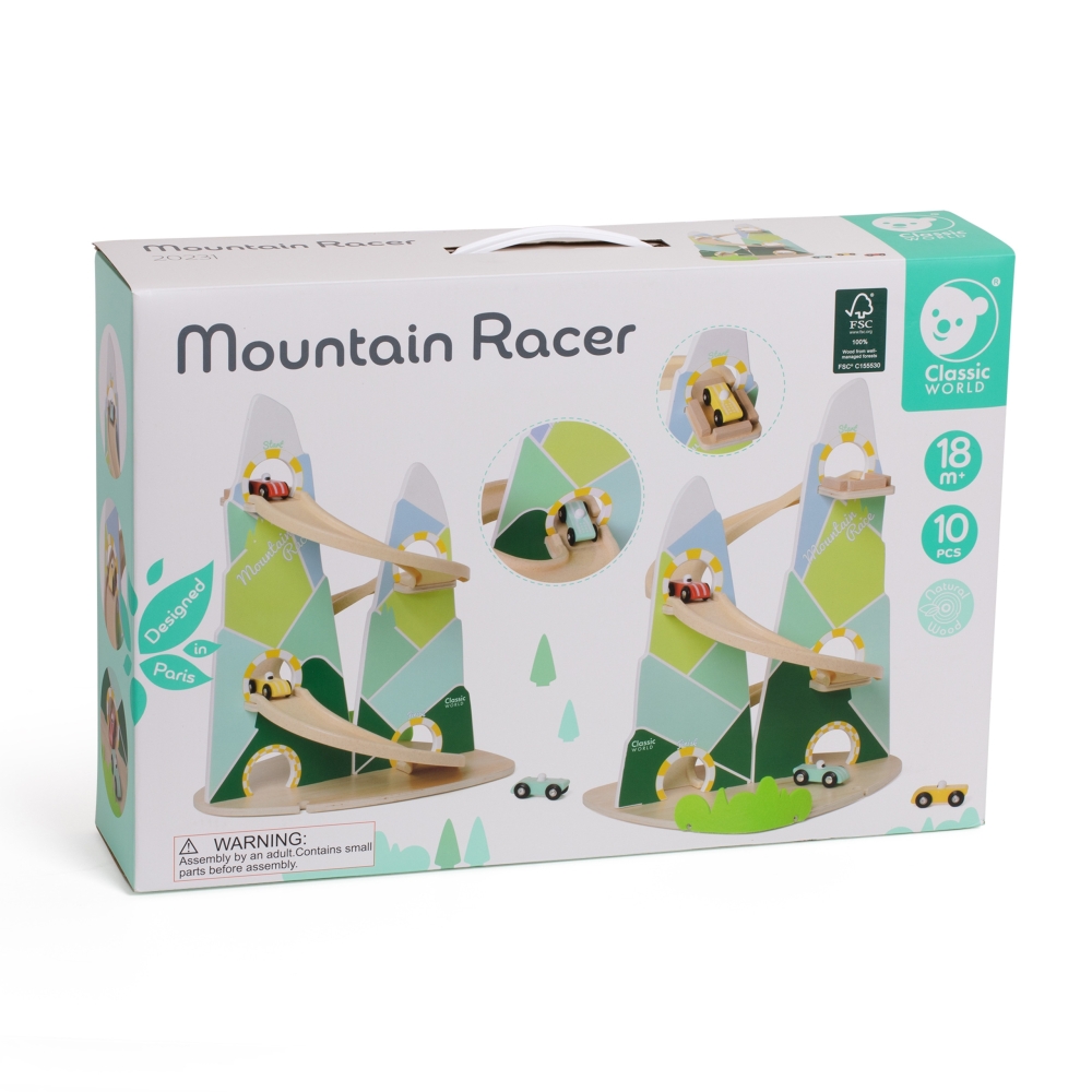 CLASSIC WORLD Wooden Car Track "Mountain Race"					