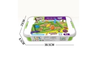 Kinetinis smėlis WOOPIE, 1,5 kg, XXL rinkinys „ZOO Safari“ stalas su formelėmis-Žaislai, Kūrybiniai žaislai, Lipdymas-e-vaikas