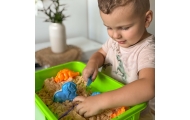 Kinetinis smėlis WOOPIE, 1,5 kg, XXL rinkinys „ZOO Safari“ stalas su formelėmis-Žaislai, Kūrybiniai žaislai, Lipdymas-e-vaikas