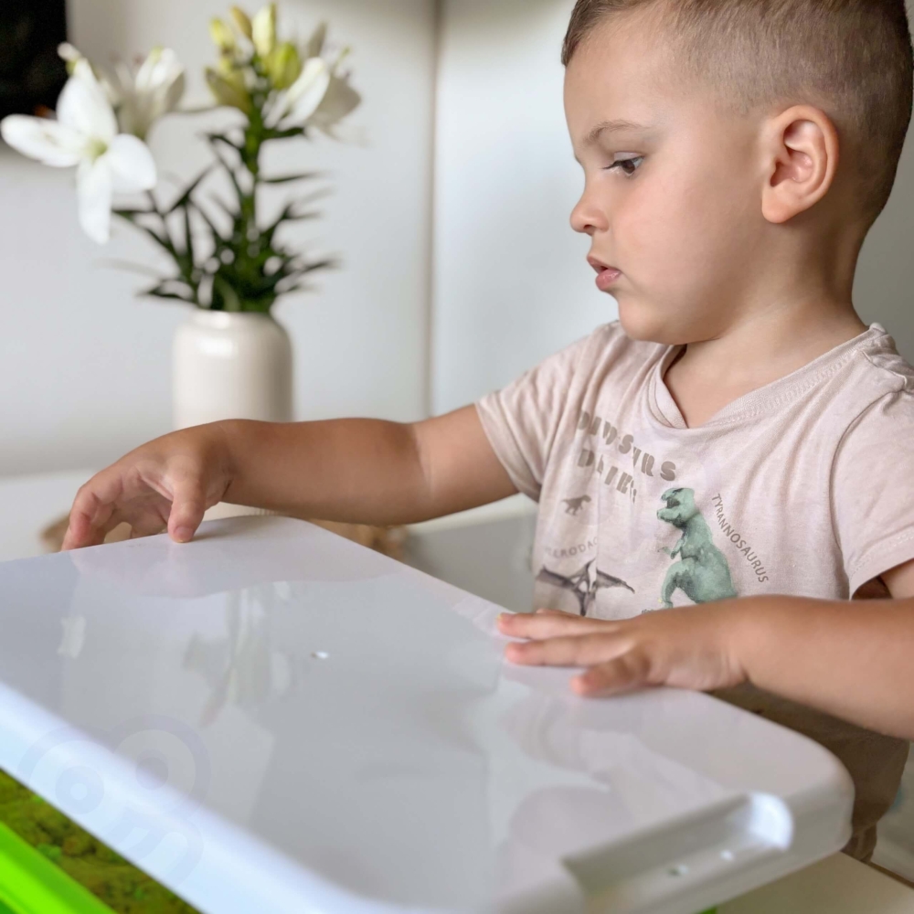 Kinetinis smėlis WOOPIE, 1,5 kg, XXL rinkinys „ZOO Safari“ stalas su formelėmis-Žaislai, Kūrybiniai žaislai, Lipdymas-e-vaikas