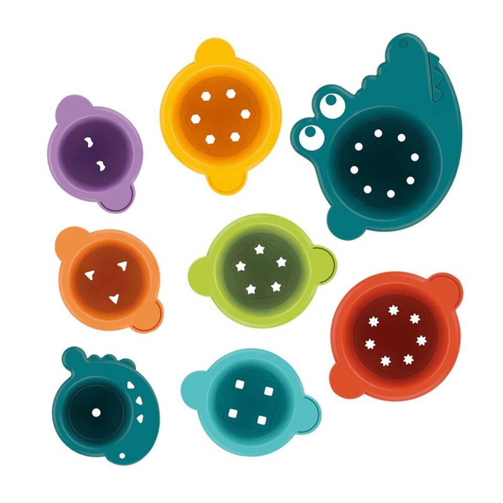 WOOPIE BABY Bath Toy Crocodile Overflow Cups					