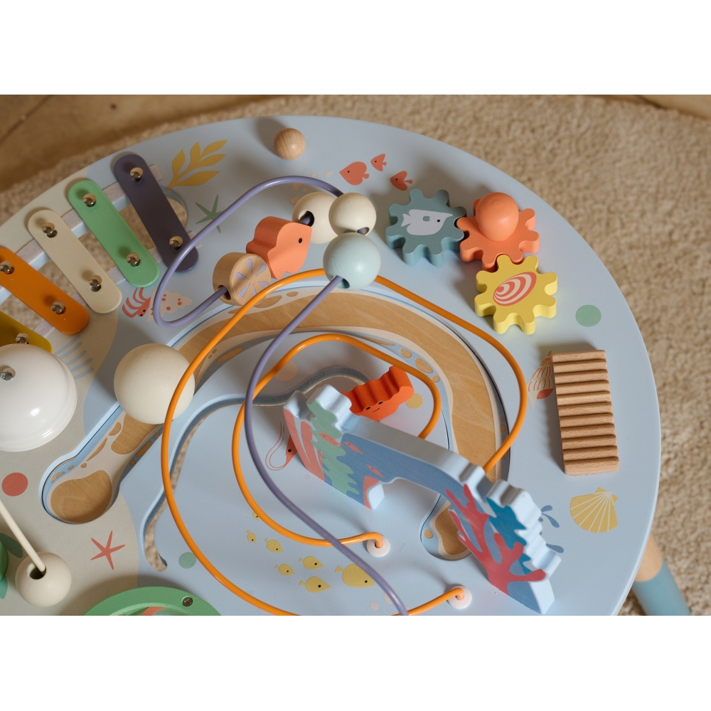 CLASSIC WORLD Wooden Activity Table "Sea Life" Musical and Educational 
