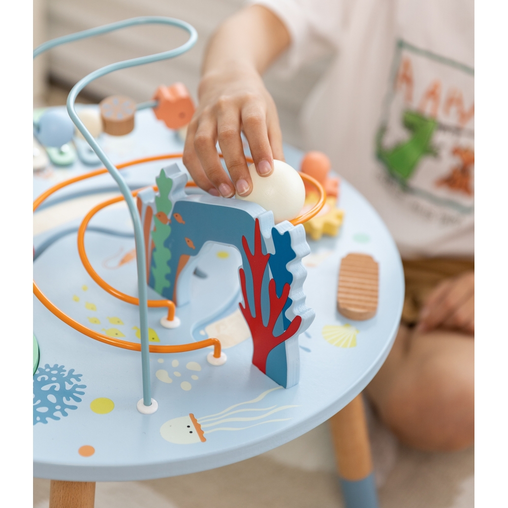 CLASSIC WORLD Wooden Activity Table "Sea Life" Musical and Educational 
