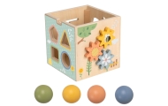 TOOKY TOY Wooden Spring Educational Cube 5-in-1					
