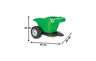 Savivarčio priekaba WOOPIE ACTIVE TRAILER, žalia, 35 kg-LEKER-e-vaikas