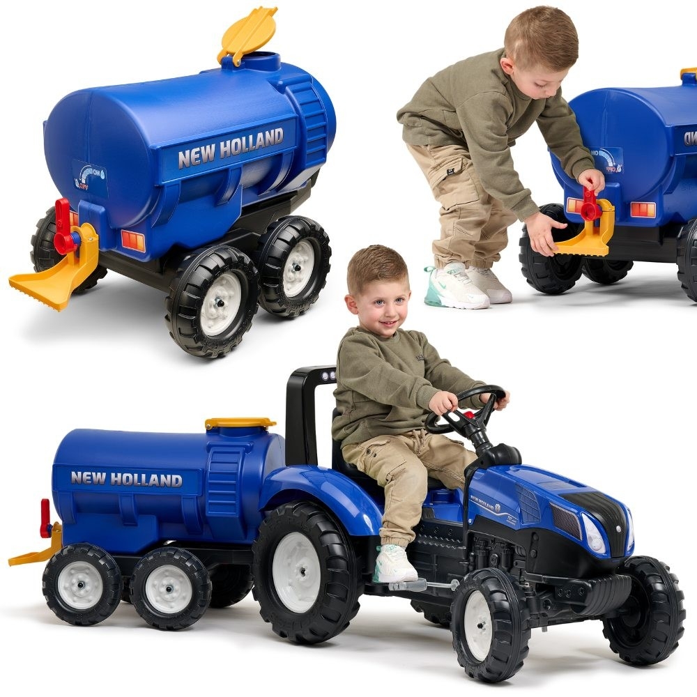 Autocisternos priekaba FALK su kraneliu New Holland, mėlynos sp.