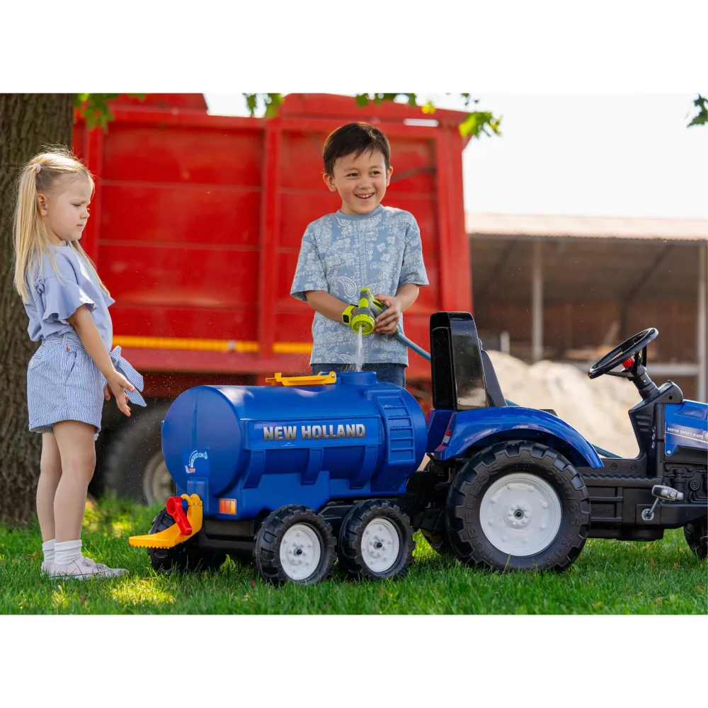 Autocisternos priekaba FALK su kraneliu New Holland, mėlynos sp.