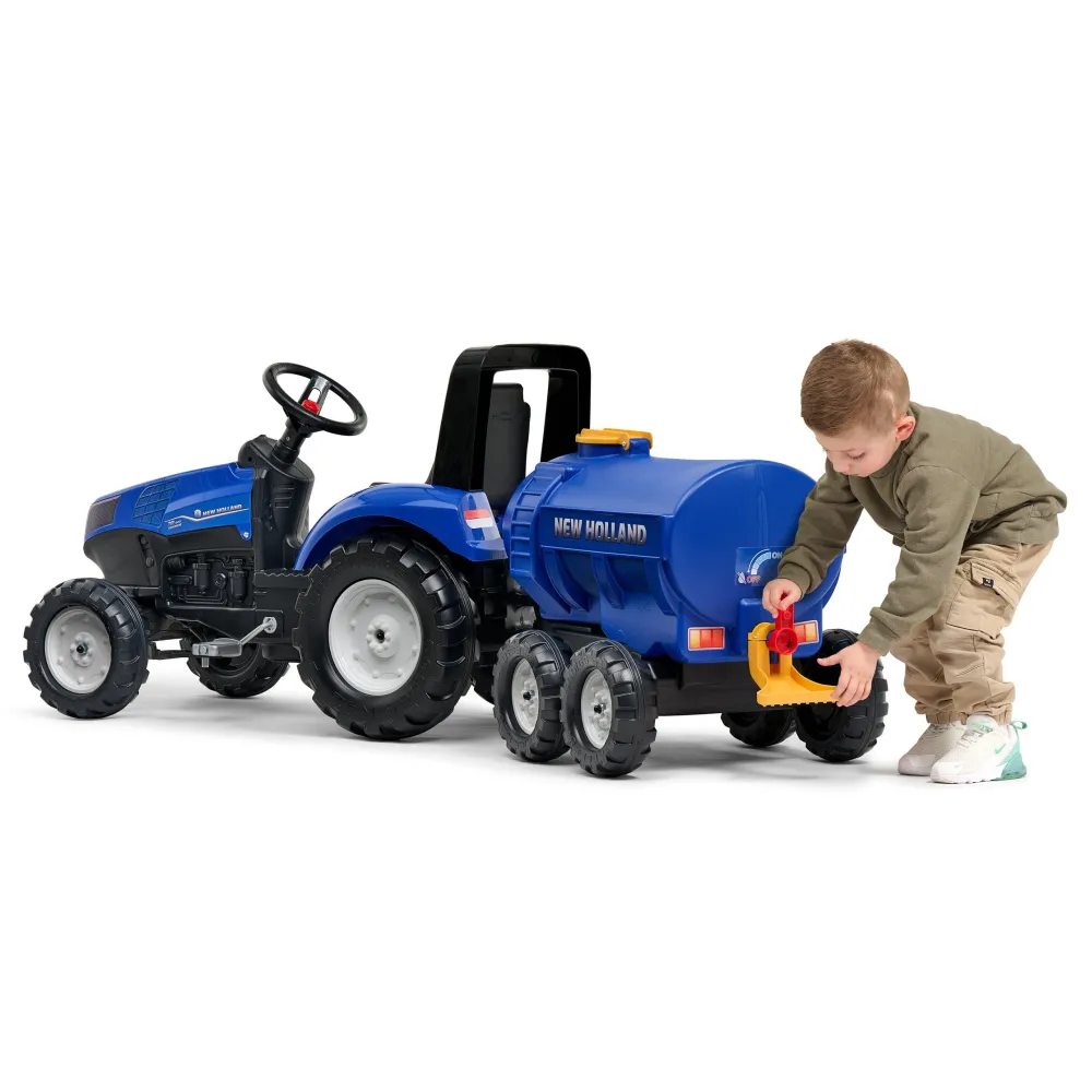 Autocisternos priekaba FALK su kraneliu New Holland, mėlynos sp.