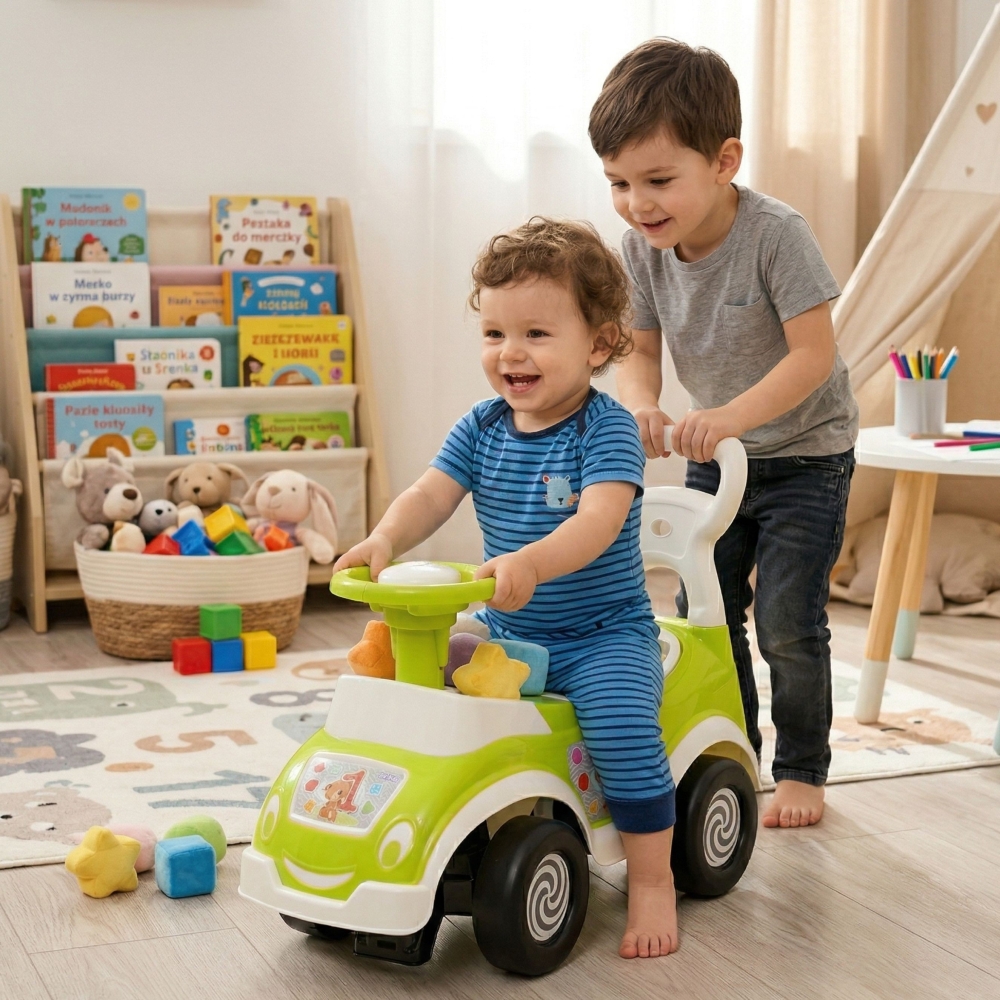 Paspiriama mašinėlė WOOPIE 4-in-1 formų rūšiuoklis, žalias-Judėjimui, Paspiriamosios mašinėlės ir jų priedai, Paspiriamos mašinė
