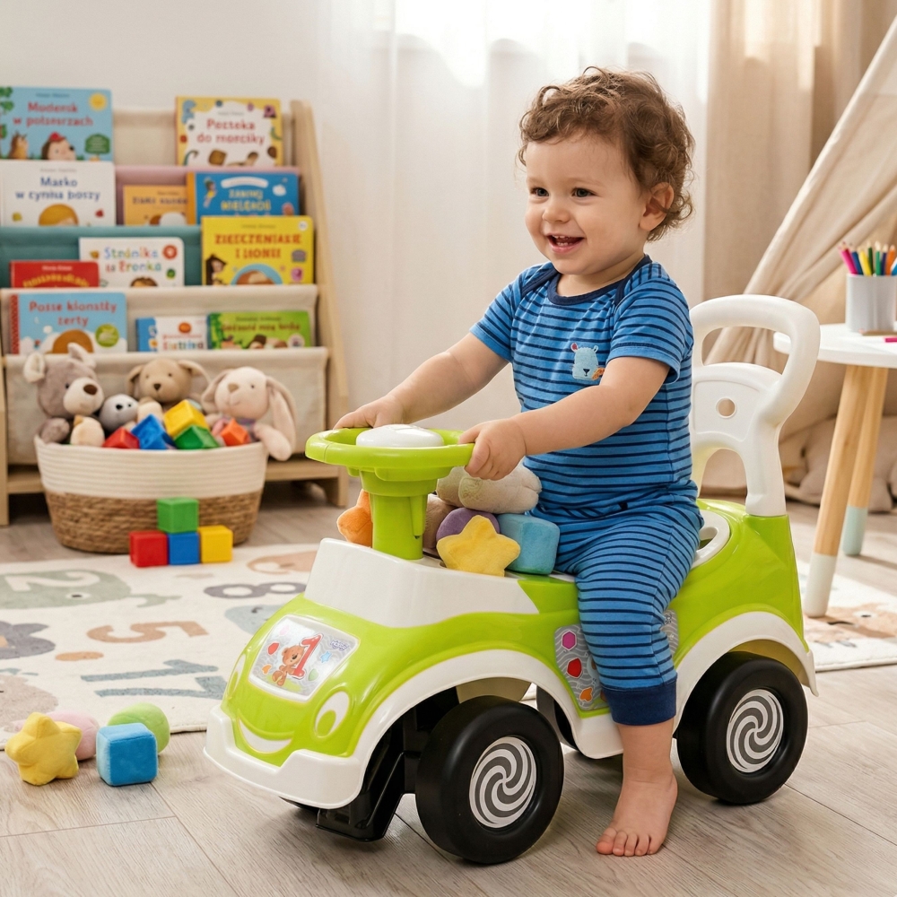 Paspiriama mašinėlė WOOPIE 4-in-1 formų rūšiuoklis, žalias-Judėjimui, Paspiriamosios mašinėlės ir jų priedai, Paspiriamos mašinė