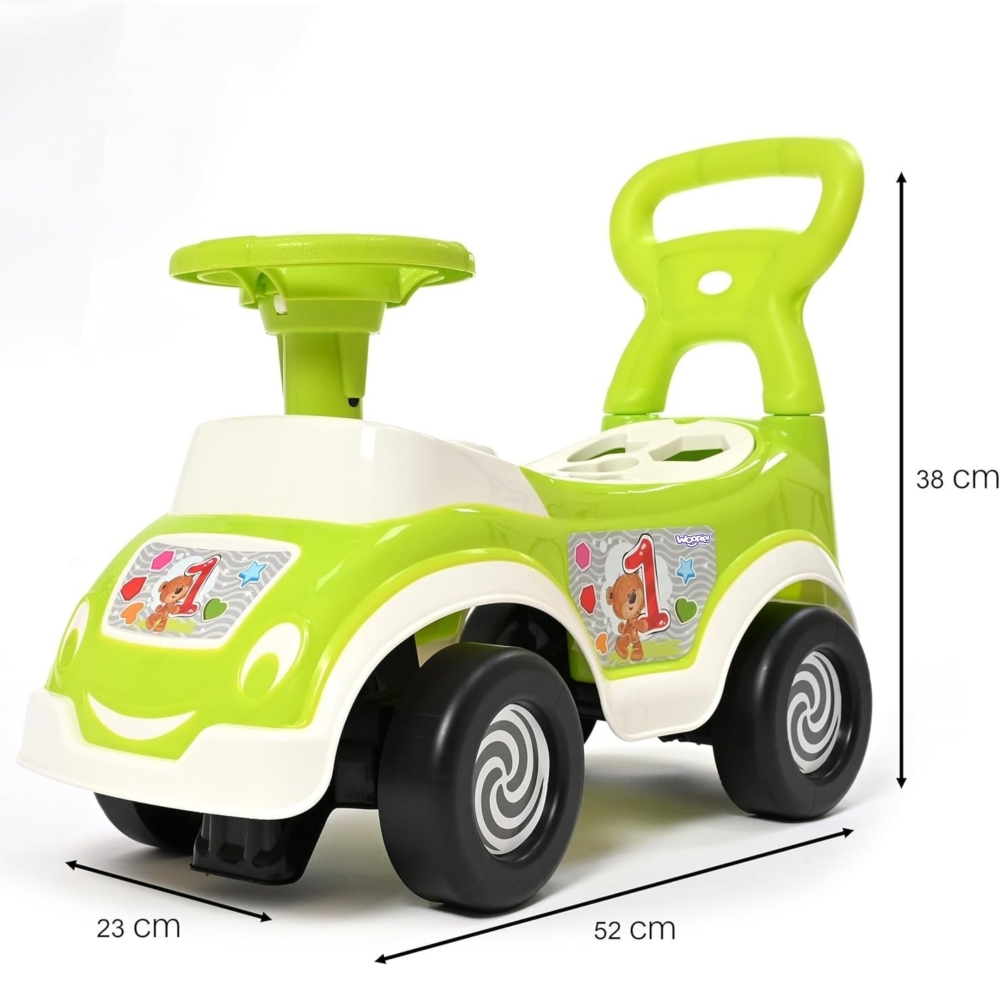 WOOPIE 4-in-1 Ride-on Sorter Pusher Walker + Horn Storage 