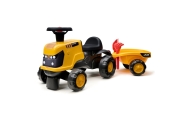 FALK Ride-on JCB Fastrac Tractor with Trailer, Shovel and Rake 1-3 Years					