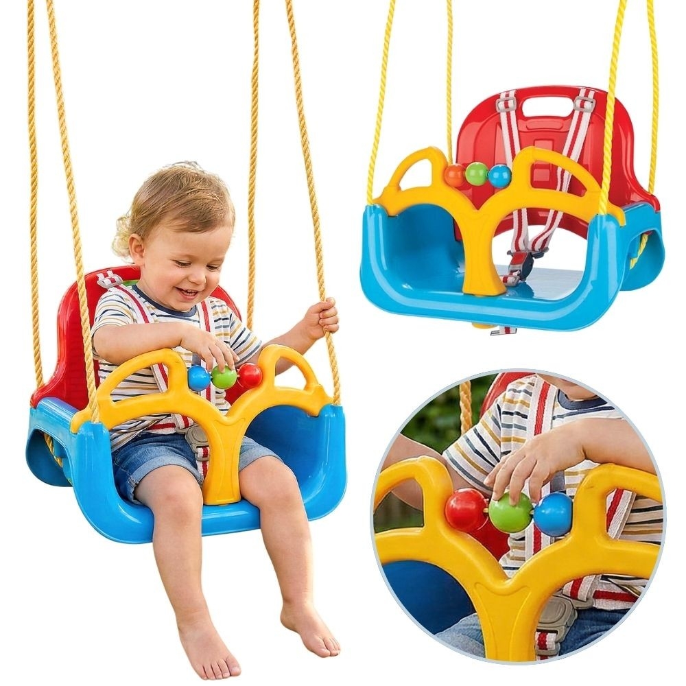 Sūpynės WOOPIE Swing 3-in-1, mėlyna sp.-Žaislai, Lauko žaislai, Sūpynės-e-vaikas