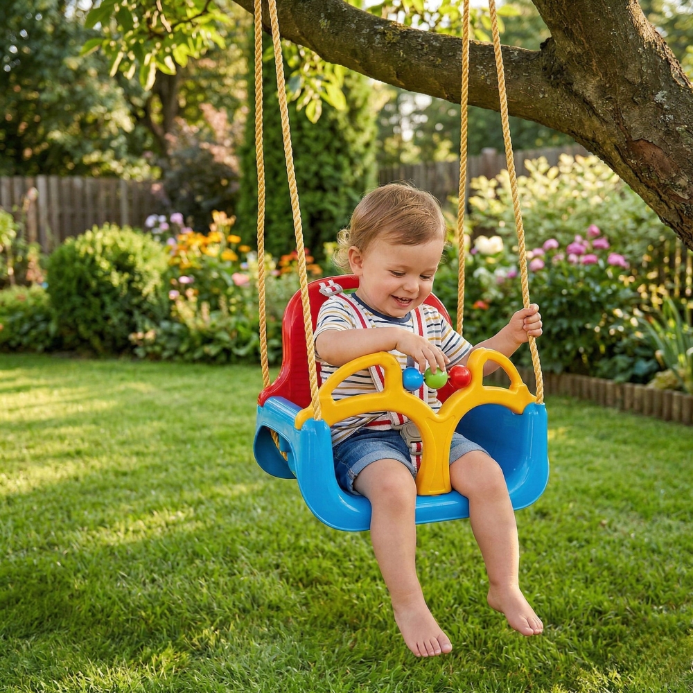 Sūpynės WOOPIE Swing 3-in-1, mėlyna sp.-Žaislai, Lauko žaislai, Sūpynės-e-vaikas