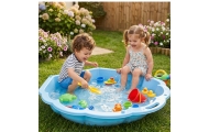 Smėlio dėžė / baseinas WOOPIE Sandbox Pool Shell 3-in-1, mėlyna 1 vnt-LEKER-e-vaikas