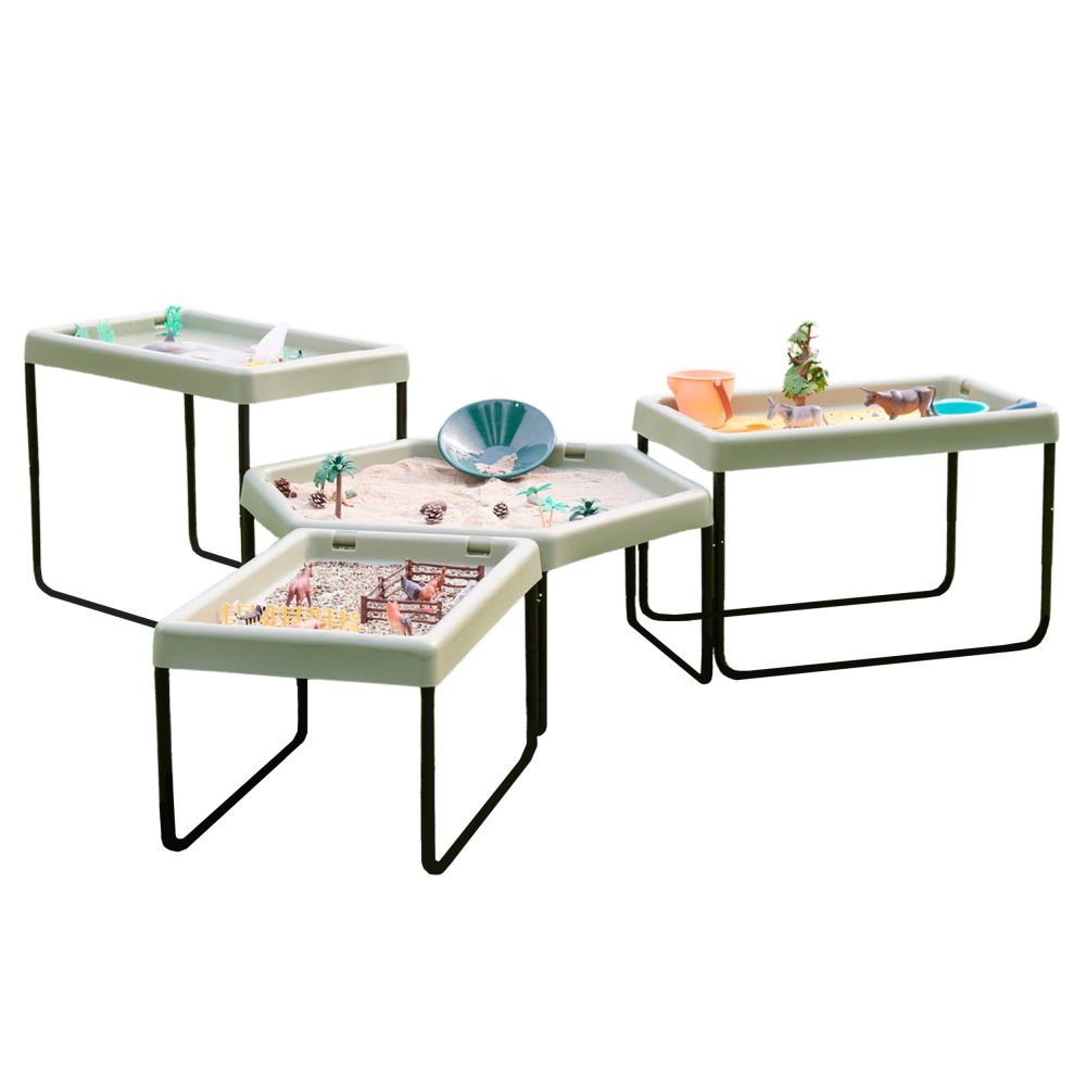 MASTERKIDZ Hexagonal Sand and Water Play Table Adjustable 