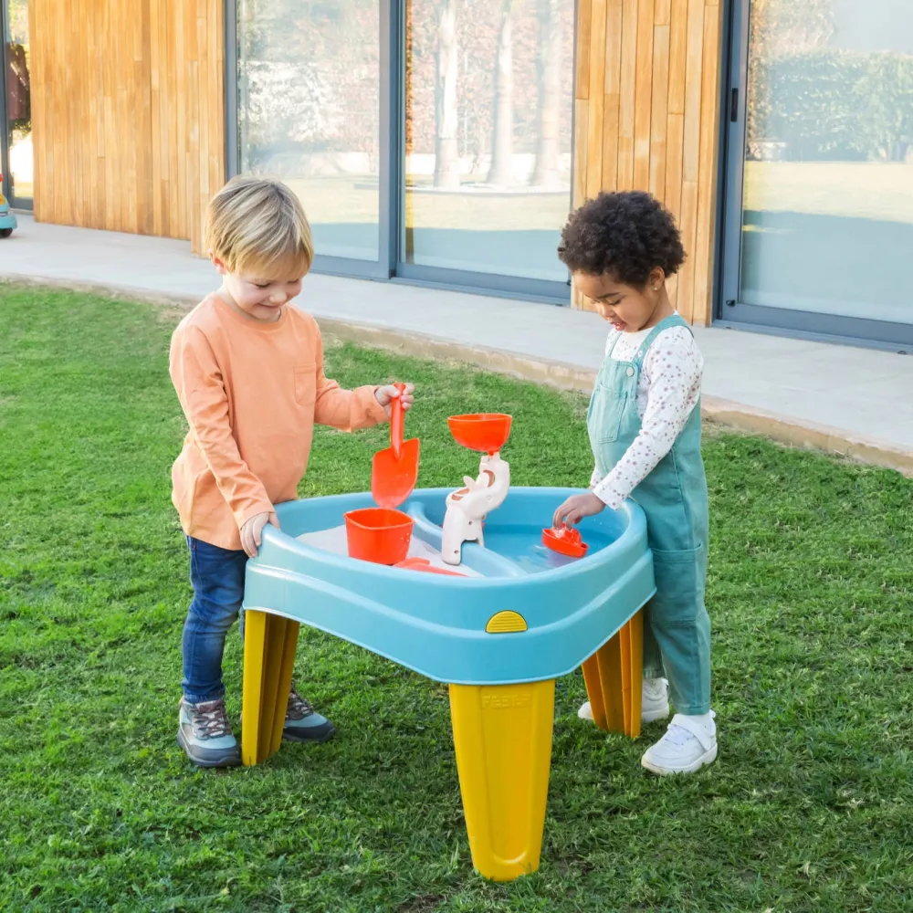 Vandens stalas su smėlio dėže ir dangčiu FEBER CASUAL 3-in-1, rašomas ir pikniko stalas su priedais-Žaislai, Lauko žaislai, Smėl