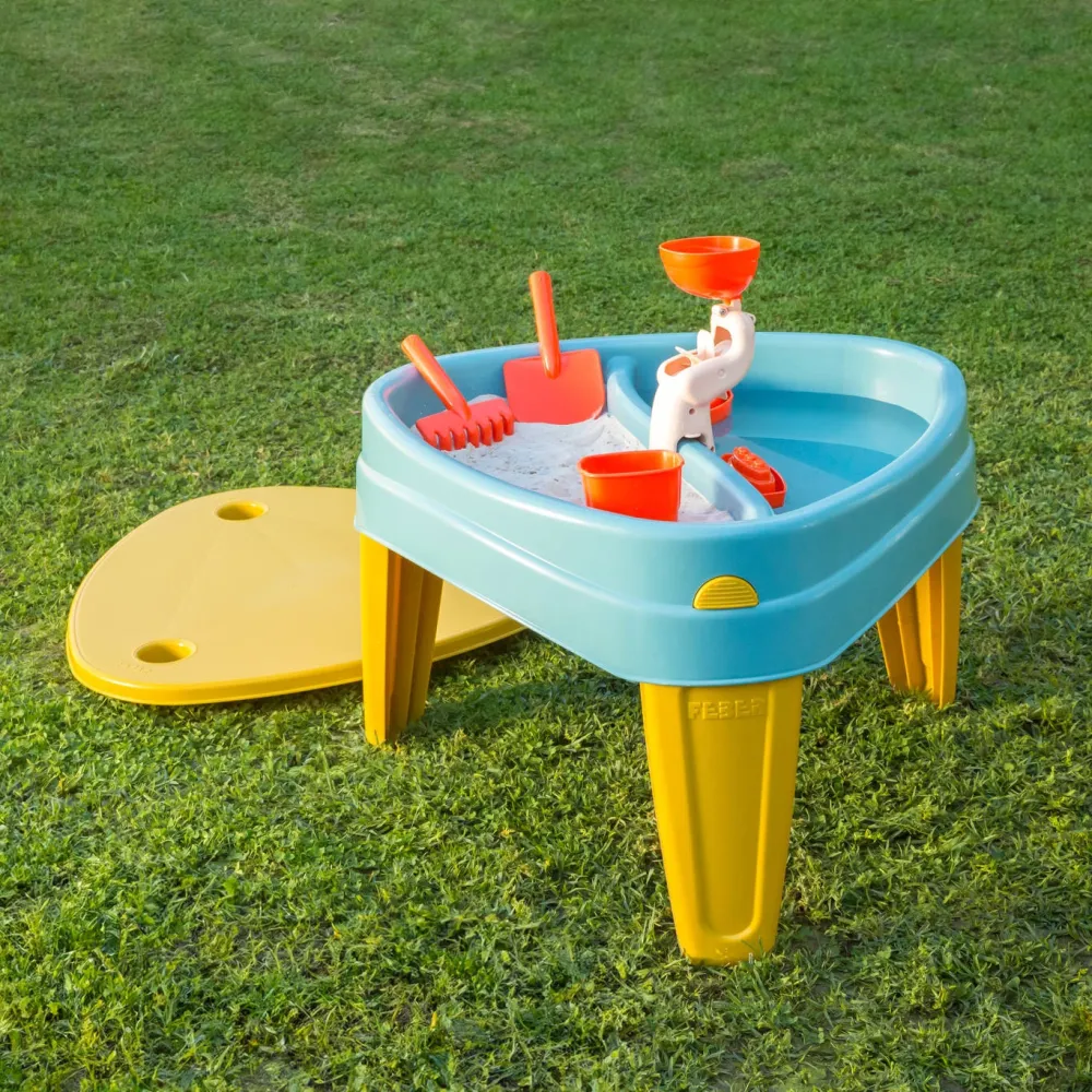 Vandens stalas su smėlio dėže ir dangčiu FEBER CASUAL 3-in-1, rašomas ir pikniko stalas su priedais-Žaislai, Lauko žaislai, Smėl