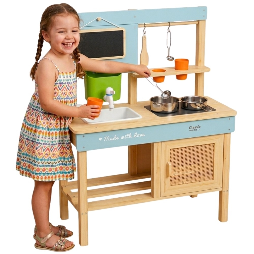 CLASSIC WORLD XXL Wooden Mud Garden Kitchen with Accessories					