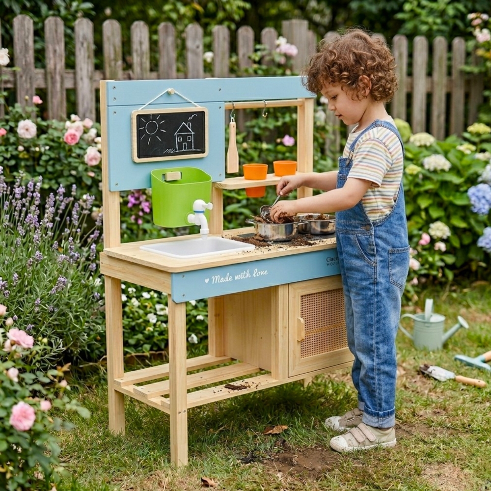 CLASSIC WORLD XXL Wooden Mud Garden Kitchen with Accessories					