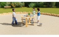 CLASSIC WORLD EDU Educational Garden Table 6 Functions Playing with Sand, Liquid, and Stones					