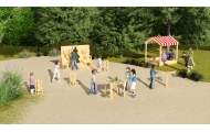 CLASSIC WORLD EDU Educational Garden Table 6 Functions Playing with Sand, Liquid, and Stones					