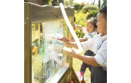 CLASSIC WORLD EDU Set Double-Sided Painting Board Easel with Water Pump					