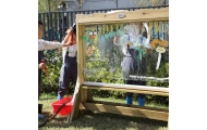 CLASSIC WORLD EDU Set Double-Sided Painting Board Easel with Water Pump					