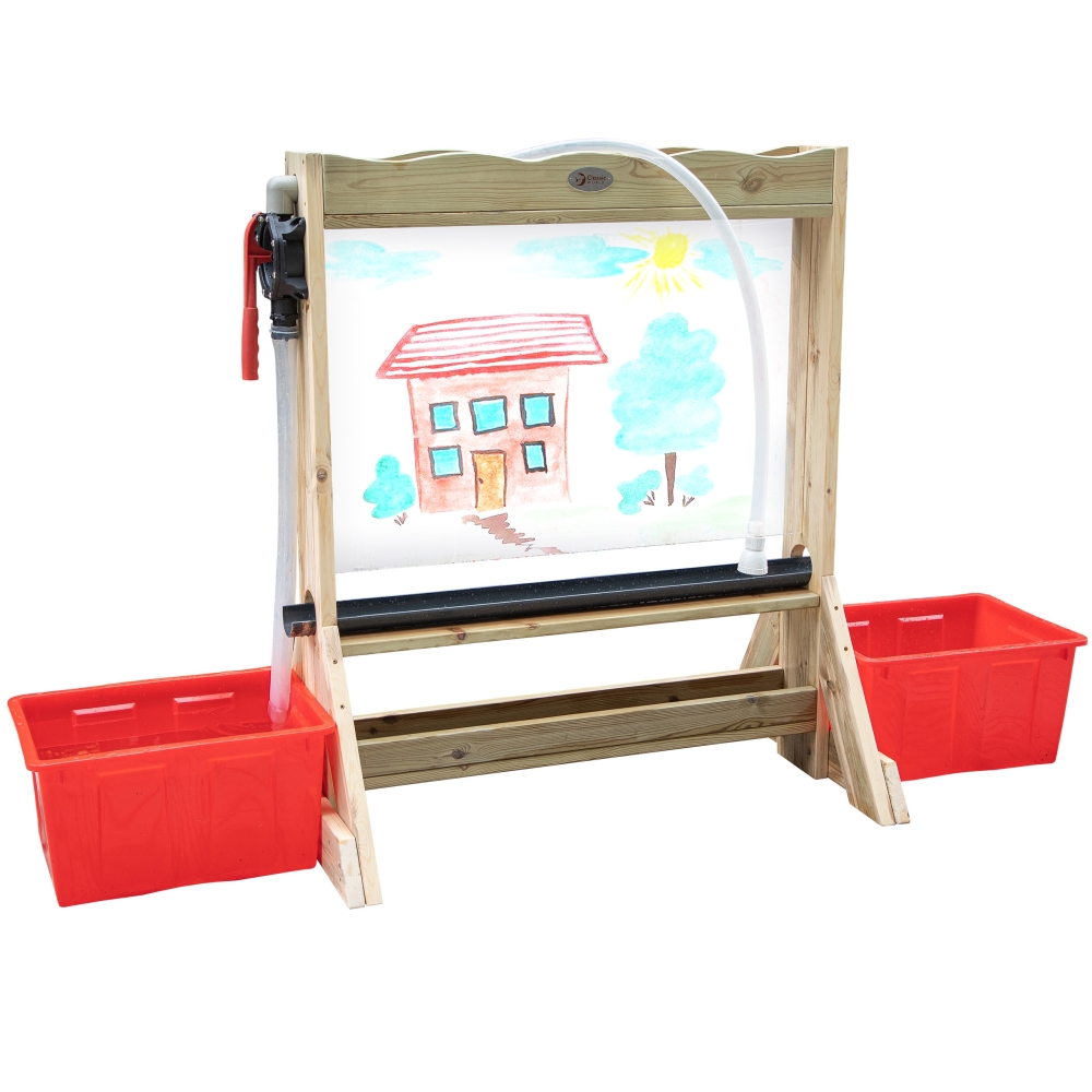CLASSIC WORLD EDU Set Double-Sided Painting Board Easel with Water Pump 