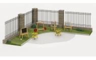 CLASSIC WORLD EDU Set Double-Sided Painting Board Easel with Water Pump					