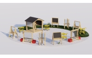 CLASSIC WORLD EDU Set Double-Sided Painting Board Easel with Water Pump					