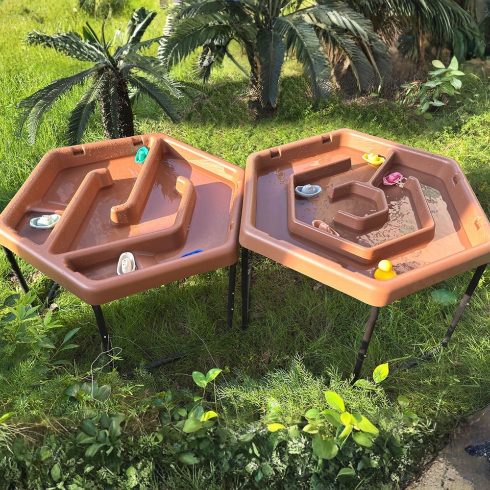 MASTERKIDZ Hexagonal Sand and Water Play Table Adjustable					