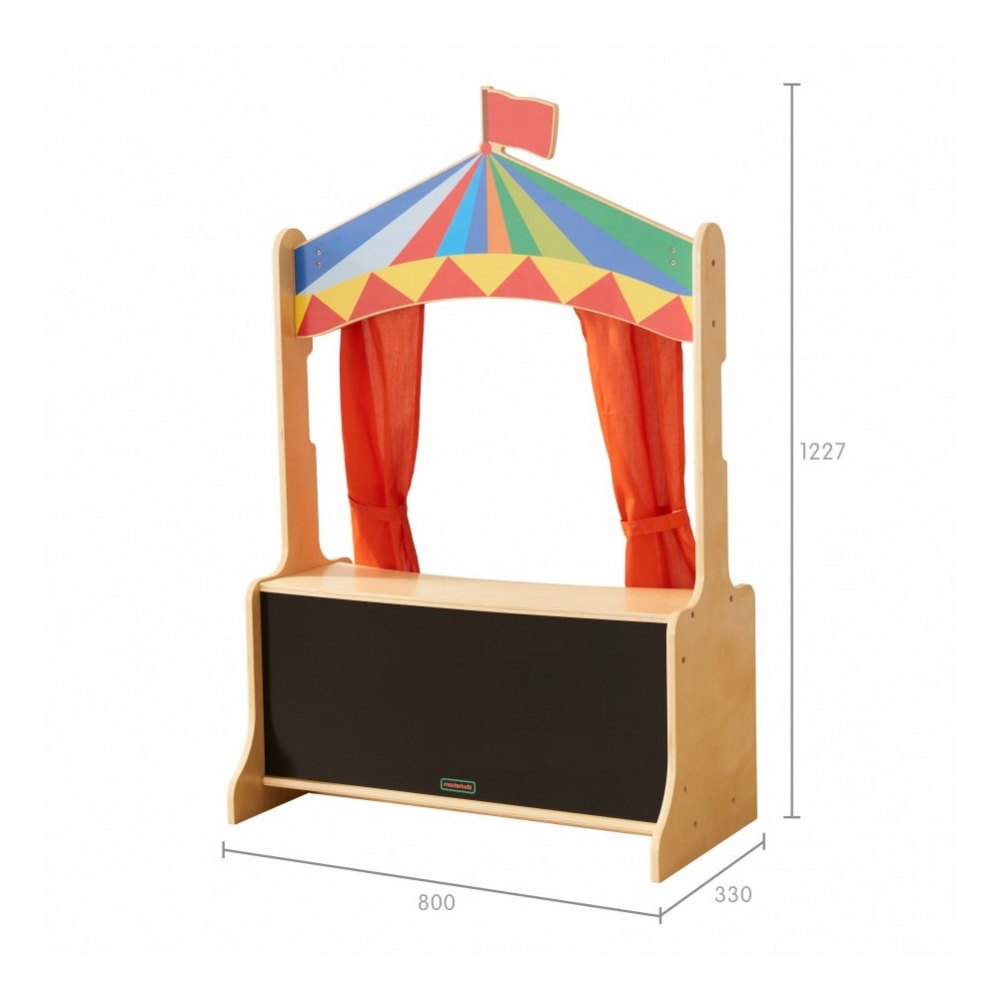 MASTERKIDZ Wooden Puppet Theatre Shop Stall 
