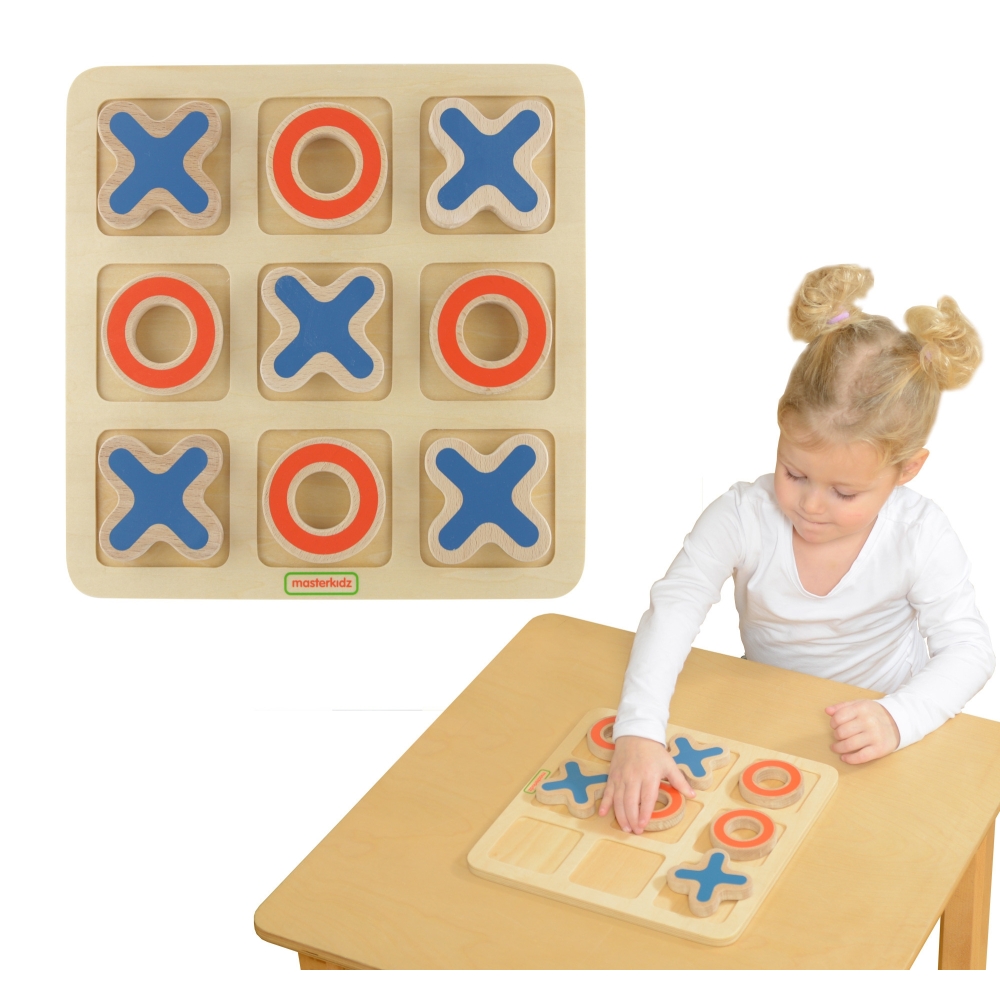 Medinis žaidimas vaikams MASTERKIDZ Tic-Tac-Toe – loginis galvosūkis-LEKER-e-vaikas