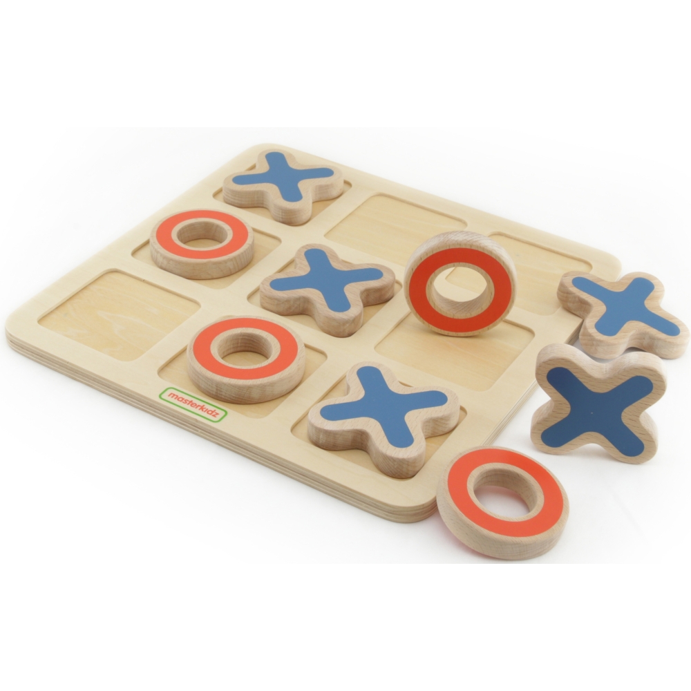 MASTERKIDZ Tic-Tac-Toe Wooden Game for Kids Logical Puzzle 