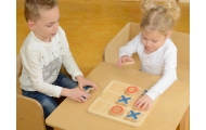 MASTERKIDZ Tic-Tac-Toe Wooden Game for Kids Logical Puzzle					