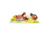 TOOKY TOY Wooden Montessori Puzzle Animals Farm Match Shapes					