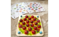 WOOPIE GREEN Memory Wooden Educational Memory Game Ladybug Puzzle					