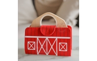 WOOPIE GREEN Wooden Folding Farm in a Suitcase with Animals 11 pcs.					