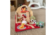 WOOPIE GREEN Wooden Folding Farm in a Suitcase with Animals 11 pcs.					