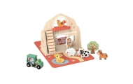 WOOPIE GREEN Wooden Folding Farm in a Suitcase with Animals 11 pcs.					