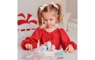 WOOPIE GREEN Wooden Birthday Cake for Cutting with Velcro 27 pcs.					